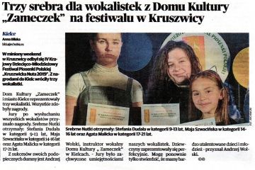 Trzy srebra dla wokalistek z Domu Kultury "Zameczek" - EchoDnia