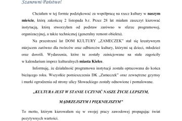 Szanowni Państwo...