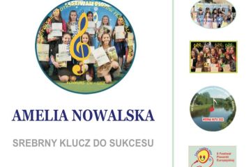 Brawo dla Amelii Nowalskiej za II miejsce na Festiwalu Młodych Gwiazd Piosenki Solo-Tutti 