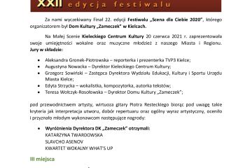PROTOKÓŁ - Scena dla Ciebie 22 Edycja