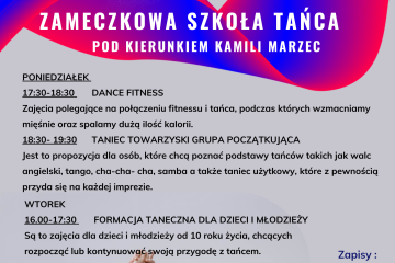 Zajęcia Taneczne z Kamilą Marzec Nowy sezon artystyczny 2023/24