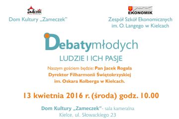 Debaty Młodych z Jackiem Rogalą