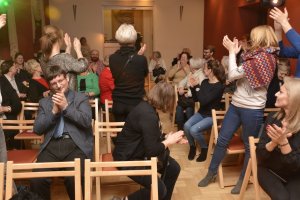 Koncert uczestników feryjnych warsztatów wokalnych pod kierunkiem Grażyny Łobaszewskiej i Andrzeja Wolskiego