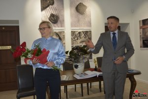 Przekazanie obowiązków nowej Dyrektor DK Zameczek Magdalenie Nowaczek w obecności wiceprezydenta Marcina Chłodnickiego oraz zastępca Dyrektora Wydziału Edukacji,Kultury i Sportu Grzegorza Sowińskiego 