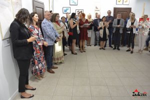 Wernisaż wystawy "Wieki Złotem Malowane" Natalii Kaczmarzyńskiej - Siejek