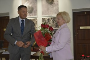 Przekazanie obowiązków nowej Dyrektor DK Zameczek Magdalenie Nowaczek w obecności wiceprezydenta Marcina Chłodnickiego oraz zastępca Dyrektora Wydziału Edukacji,Kultury i Sportu Grzegorza Sowińskiego 