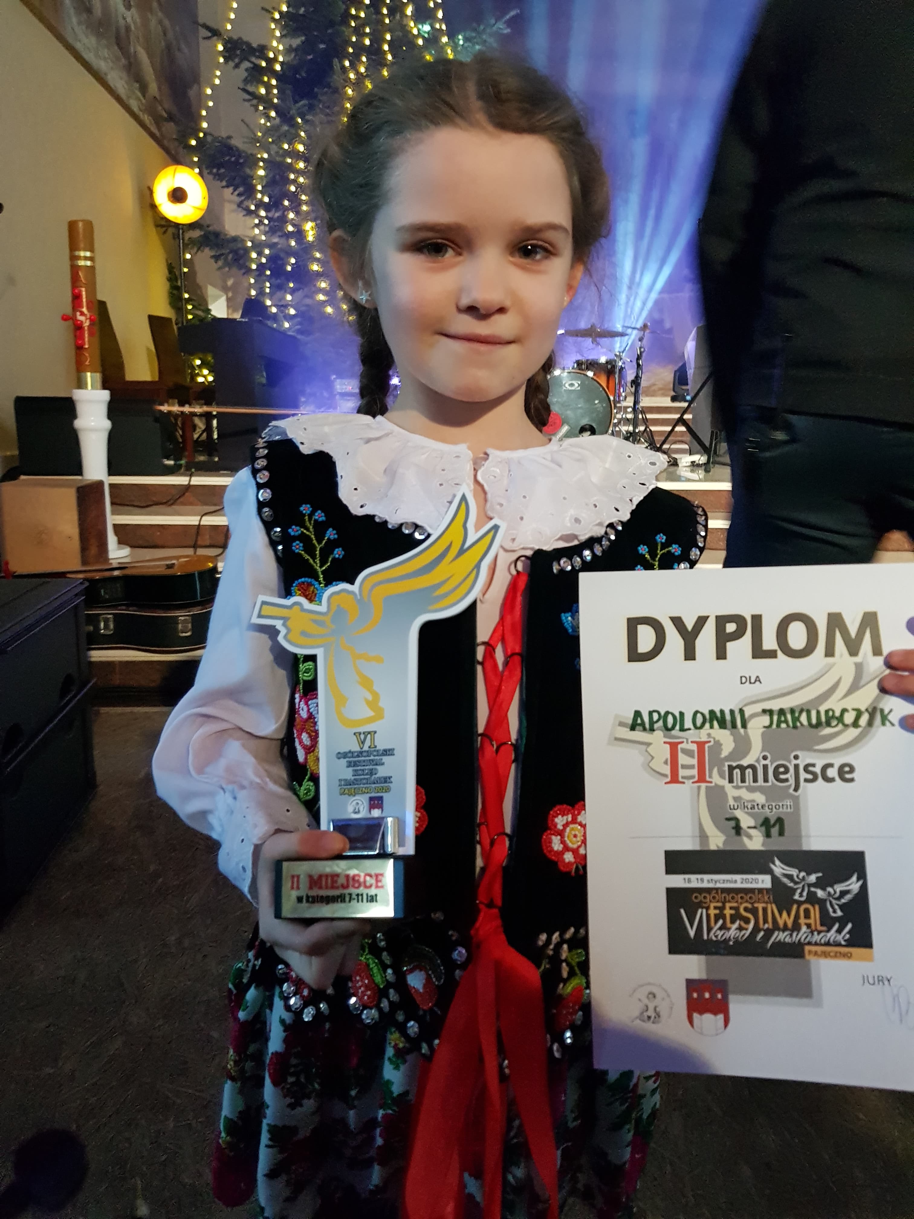 Apolonia Jakubczyk II m na Ogólnopolskim Festiwalu Kolęd i Pastorałek. Pajęczno 18.19.01.2020r