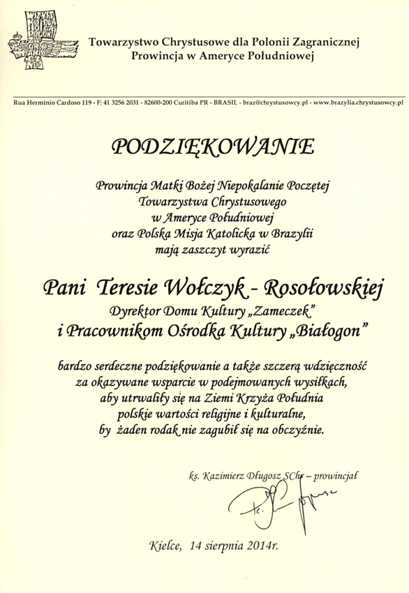 podzikowanie