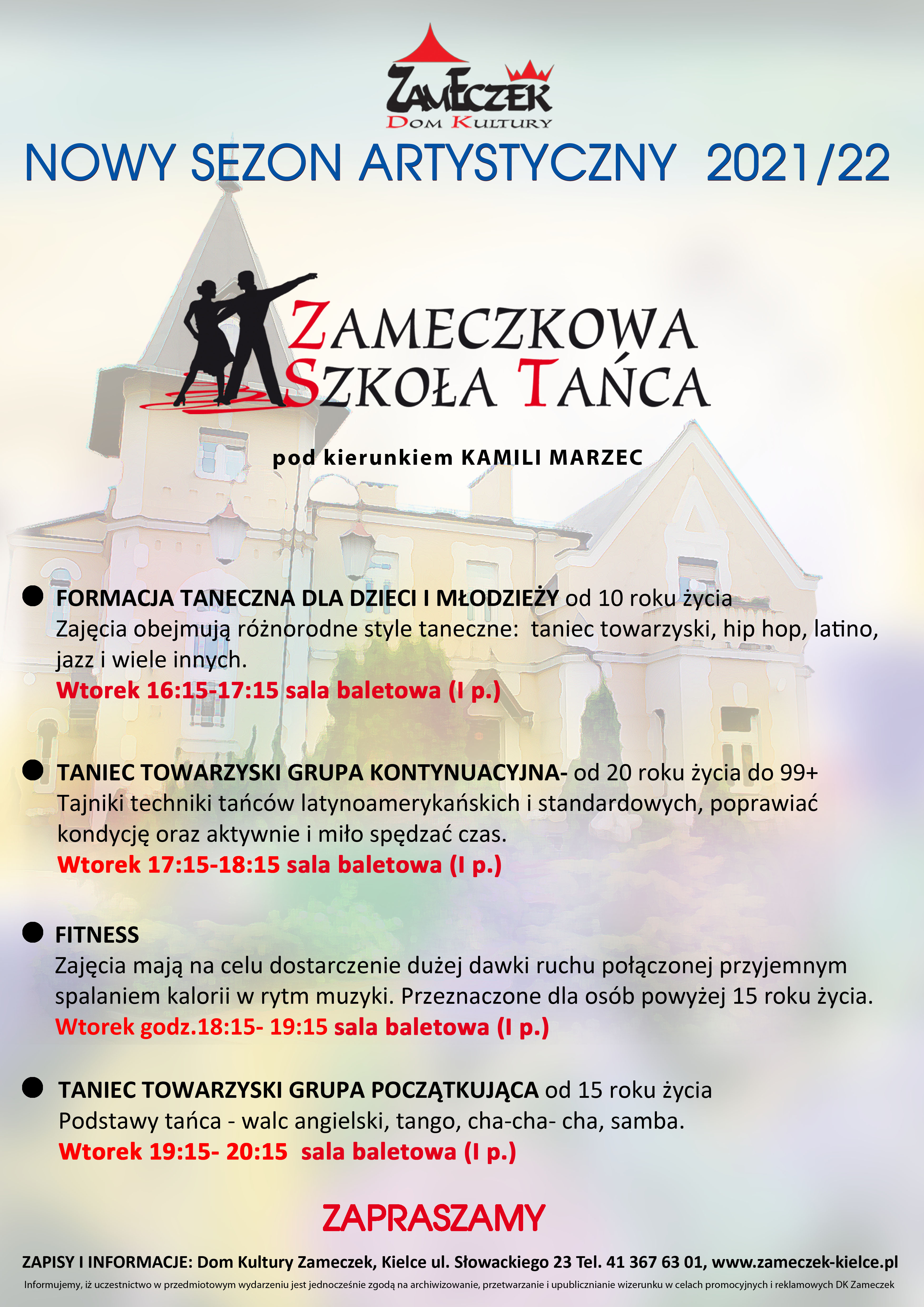 plakat zameczkowa szkoła tańca21 22