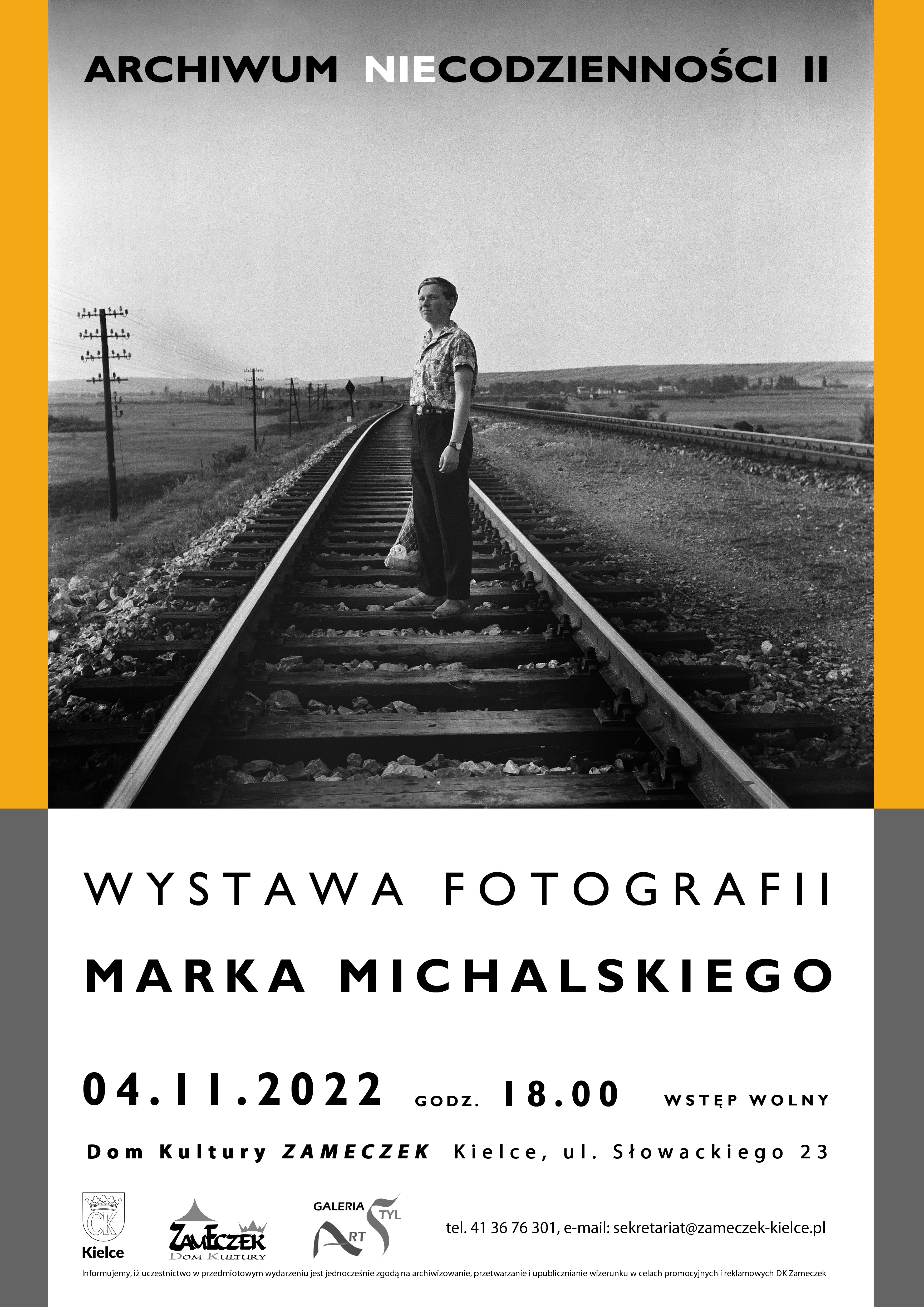 plakat wystawy fotografii Marka Michalskiego II 2022 pion